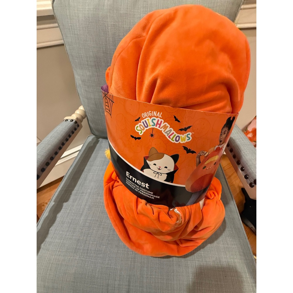 Squishmallows Ernest Monster Kids Costume Orange Halloween One Size Fits Most 6+